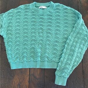 Green Women’s Hollister Knitted Sweater Crewneck